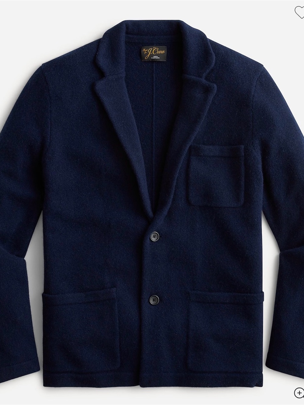 J. Crew Navy Knit Two-Button Blazer
